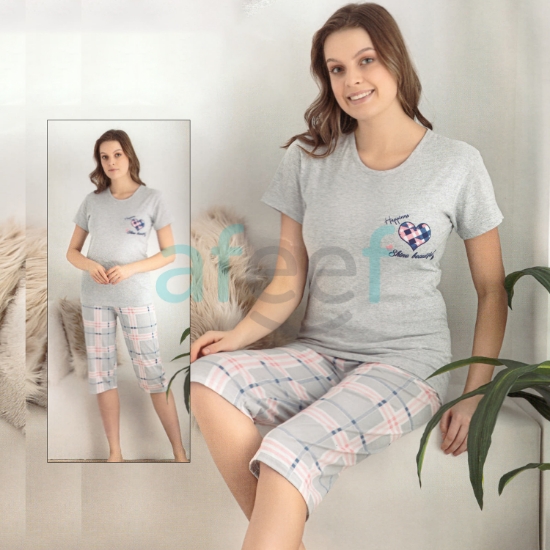Picture of Women Short and  T-shirts Set Made In Turkey (5436)  