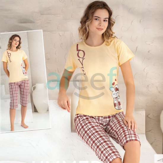 Picture of Women Short and  T-shirts Set Made In Turkey (P4356) 
