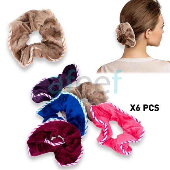 Picture of Elastic Hair Tie Scrunchies Piece Set of 6 Pieces (HA43) 