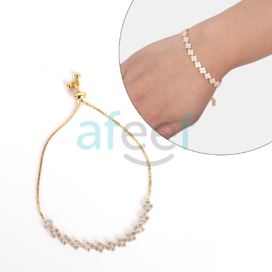 Picture of White Stone Gold Coating Women Bracelet (BRS12) 