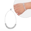 Picture of White Stone Silver Coating Women Bracelet (BRS13)
