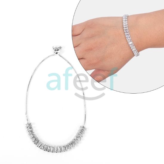 Picture of White Stone Silver Coating Women Bracelet (BRS13)