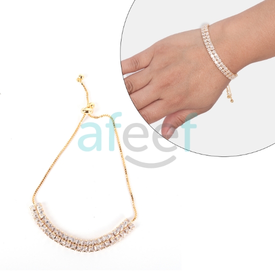 Picture of White Stone Gold Coating Women Bracelet (BRS15)
