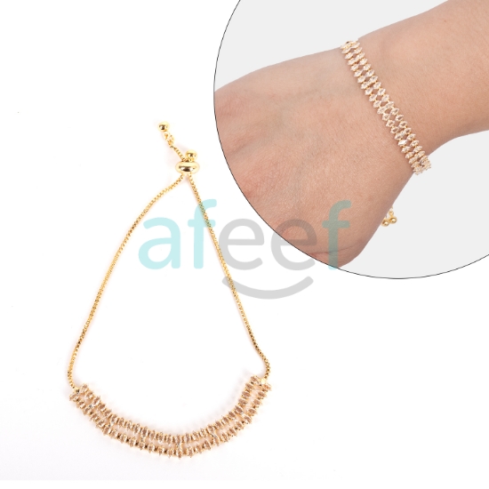 Picture of White Stone Gold Coating Women Bracelet (BRS16)