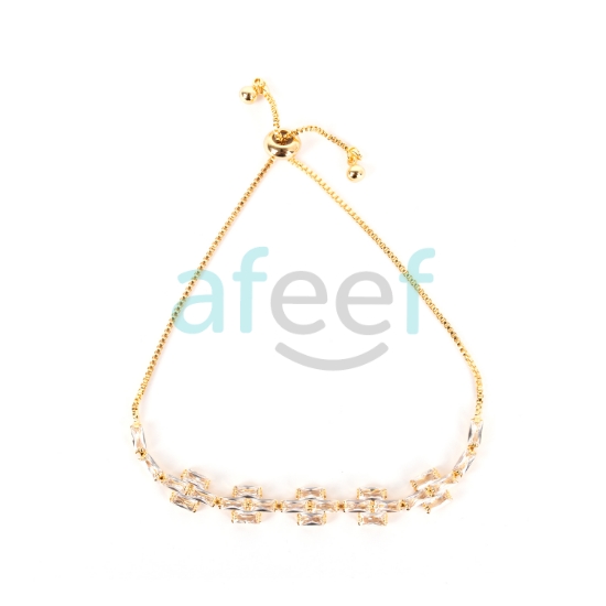 Picture of White Stone Gold Coating Women Bracelet (BRS19)