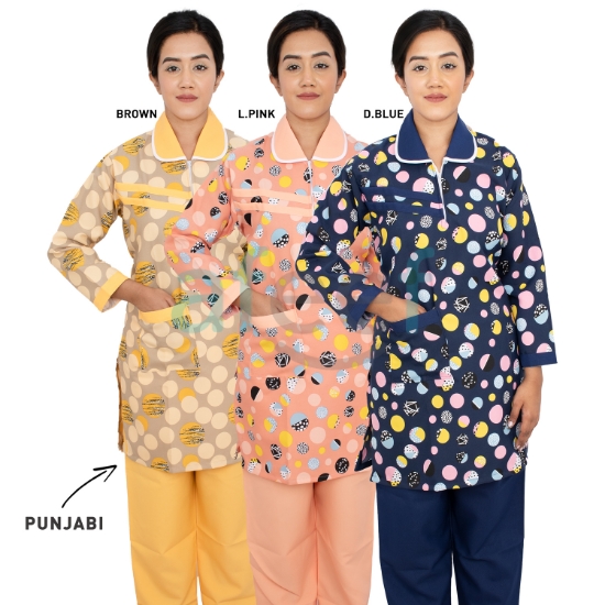 Picture of Domestic Worker Uniform Krab Punjabi (L-C-HL-225K) 