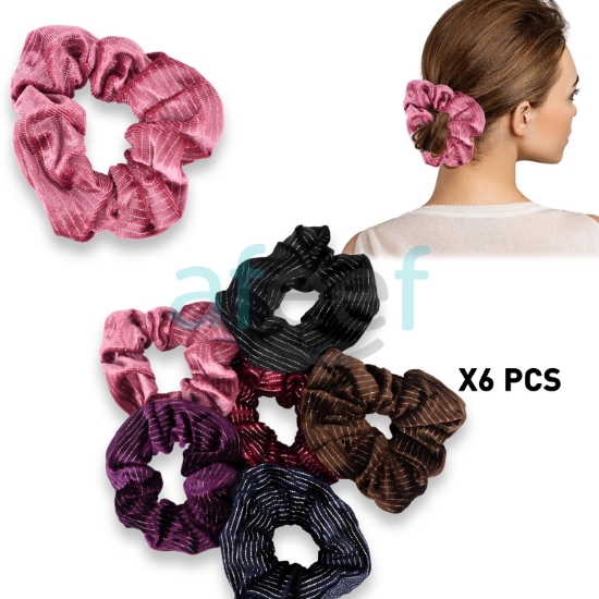 Picture of Elastic Hair Tie Scrunchies Piece Set of 6 Pieces (HA44)