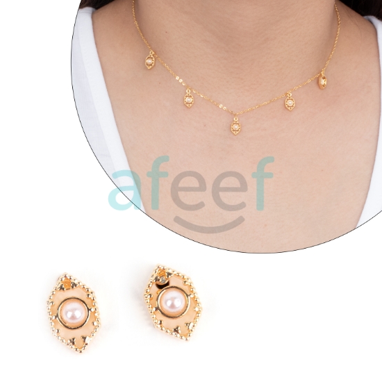 Picture of Round Shape Choker Set With Earrings (CH04)