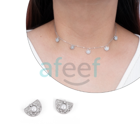 Picture of Silver Choker Set With Earrings (CH05)