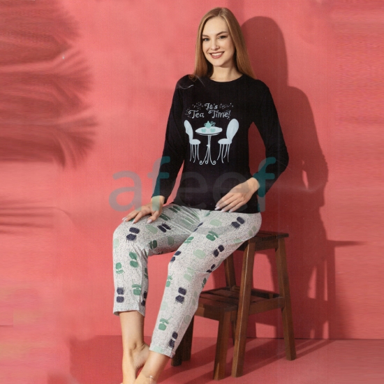 Picture of Women Long Sleeves Pajama Set Made In Turkey (9243) 