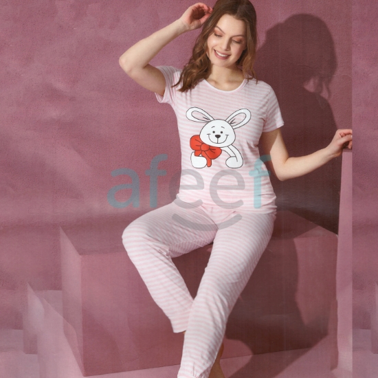 Picture of Women Half Sleeves Pajama Set Made In Turkey (7397)  