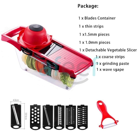 Picture of 6 to 1 Multifunctional Vegetable Cutter Mandoline Slicer Chopper (LMP467)