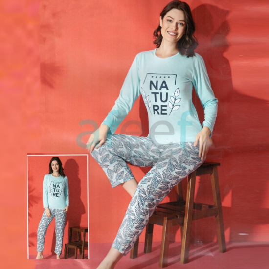 Picture of Women Long Sleeves Pajama Set Made In Turkey (9106)