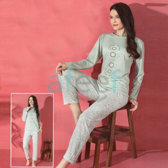 Picture of Women Long Sleeves Pajama Set Made In Turkey (9149) 