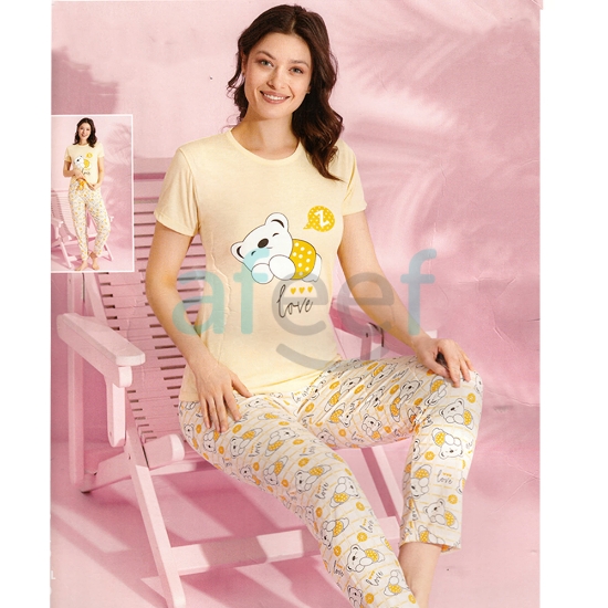 Picture of Women Half Sleeves Pajama Set Made In Turkey (1560)   