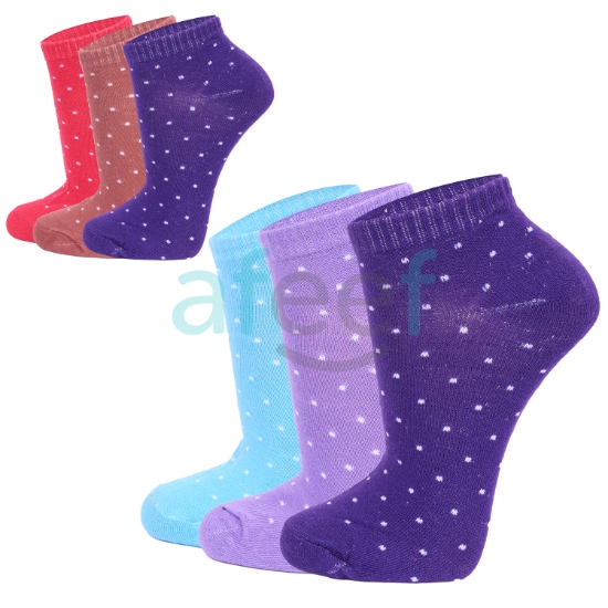 Picture of Ankle Socks Set Of 3 Pair Assorted Colors  ( AS34) 