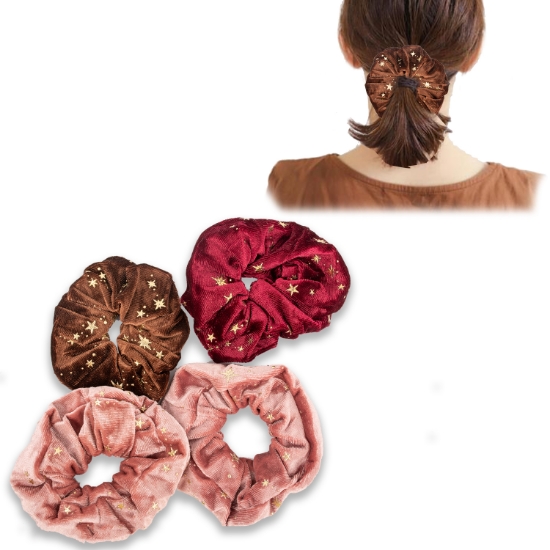 Picture of Elastic Hair Tie Scrunchies  Set of 6 Pieces (HA46) 