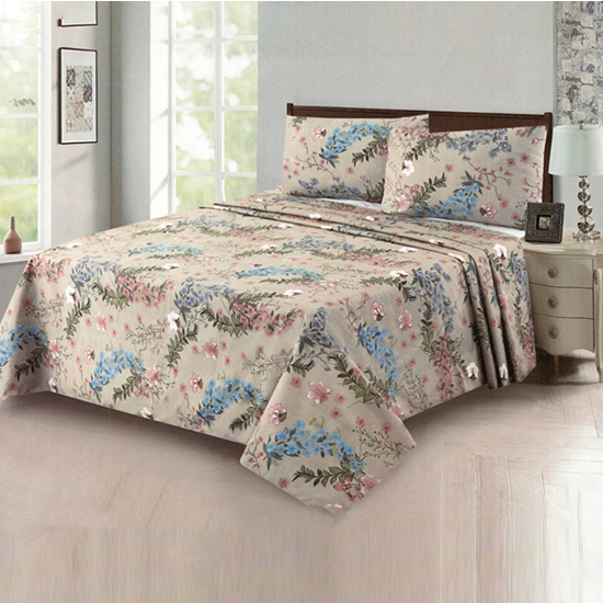 Picture of Single Fitted Printed Bed Sheet With 1 Pillow Cover (SBF102) 
