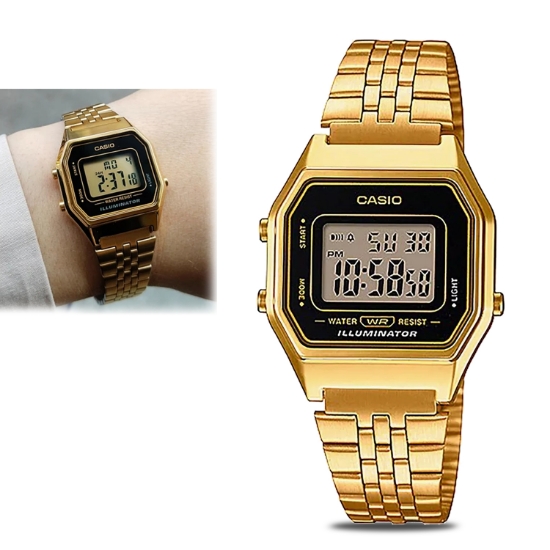 Picture of Casio Women's Gold Digital Stainless Steel Strap Watch (LA680WGA -1DF)