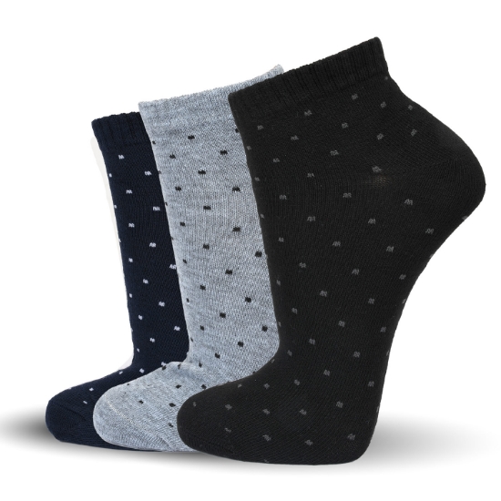 Picture of Ankle Socks Set Of 3 Pair Assorted Colors ( AS85)  