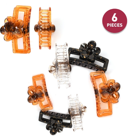 Picture of Classic Claw Clamp Clip For Women Set of 6 Pcs (HA51)