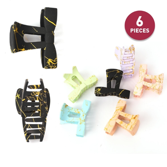 Picture of Classic Claw Clamp Clip For Women Set of 6 Pcs (HA52) 