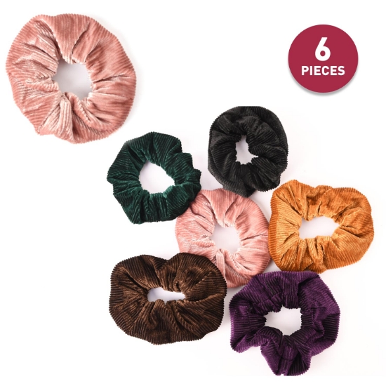 Picture of Elastic Hair Tie Scrunchies Piece Set of 6 Pieces (HA61)  