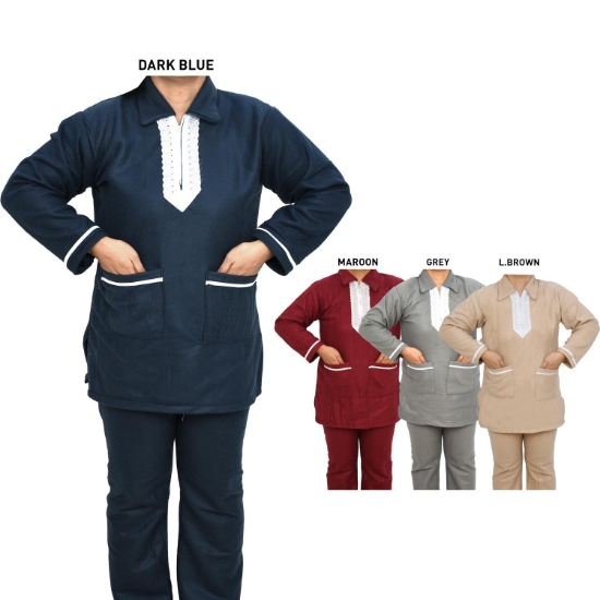 Picture of Domestic Worker  Uniform Soft Blanket Material For Winter  (L-C-HS-178)